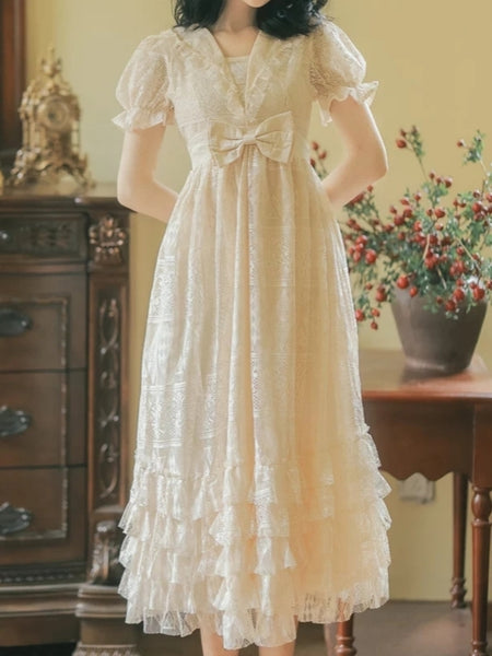 Gunne Sax Inspired Ruffle Lace Dress – Jasmine's Vintage Closet