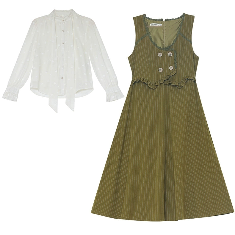 Juniper Retro Librabrian Set (Shirt+Dress)