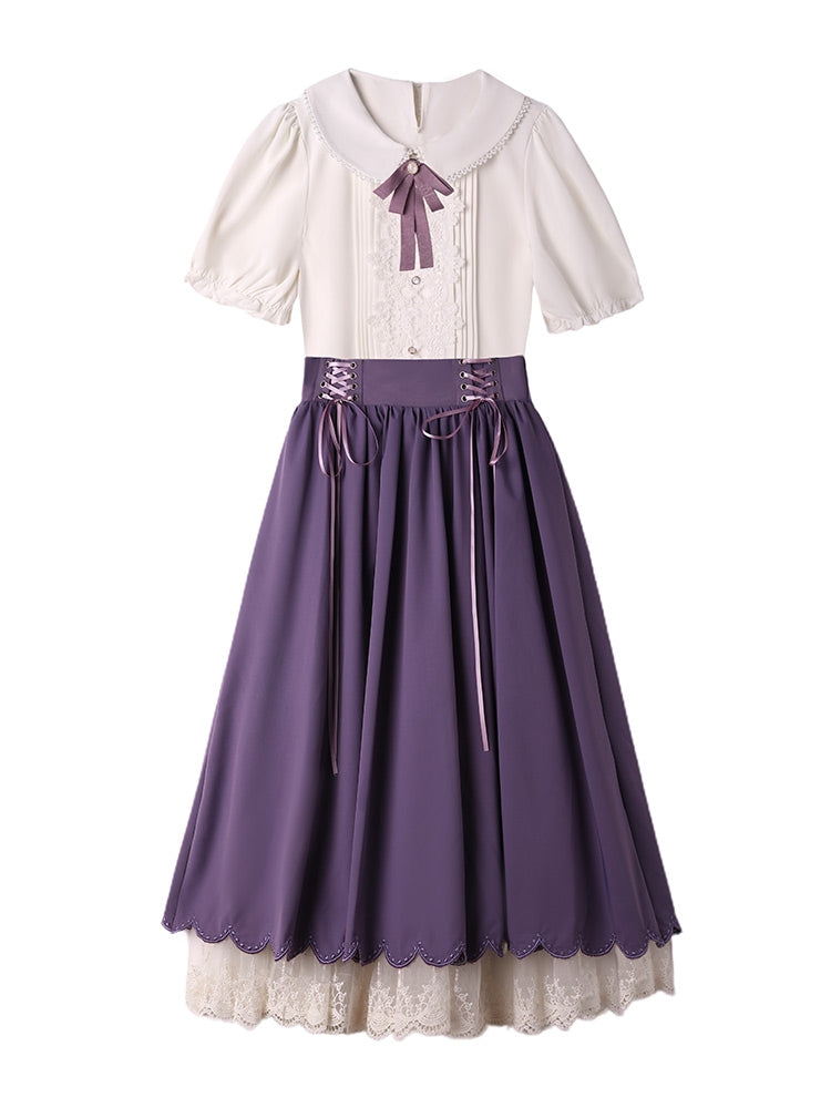 Short Sleeves Candyfloss Doll Outfit (Shirt+Skirt)