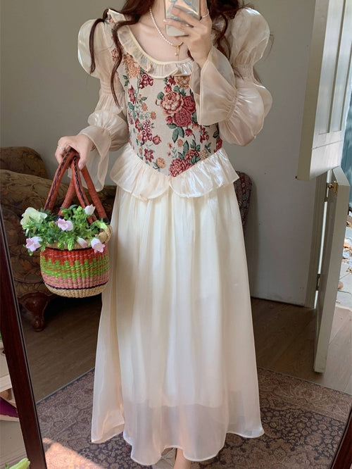 Peony Tapestry Corsetcore Princess Dress