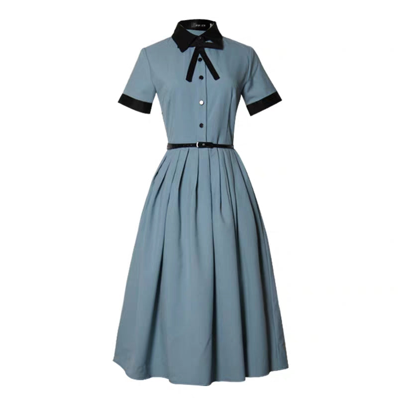 Retro Lake Blue Dress (belt included)