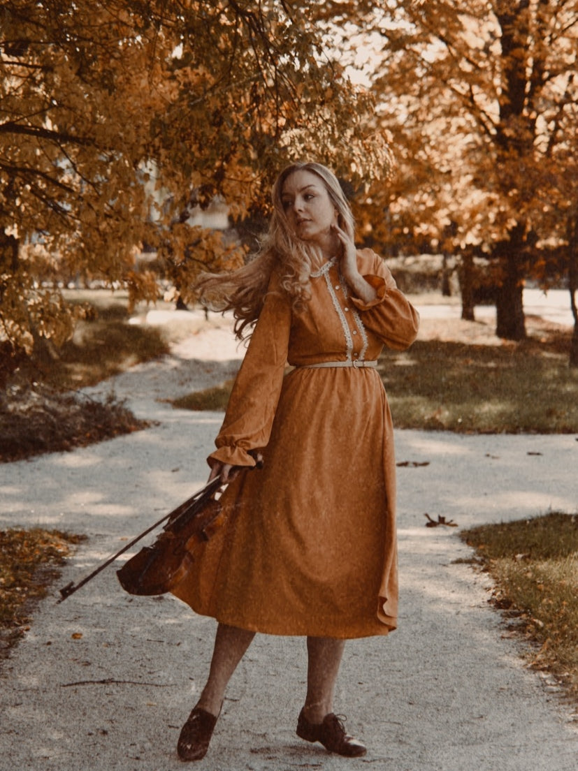 Miss Pumpkin Dress+Waistcoat Set