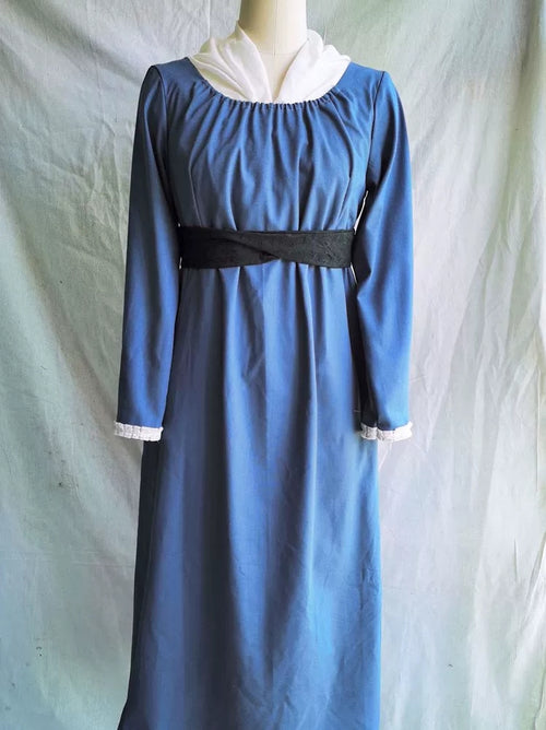 "Becoming Jane" Blue Regency Dress