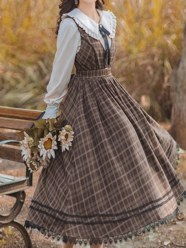 Emily Dark Academia Outfit (Shirt+Dress)