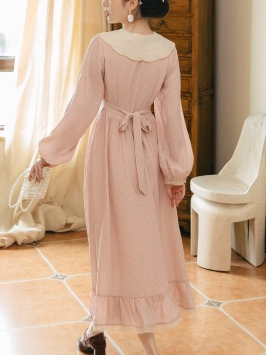 Pink Jasmine Chiffon Dress