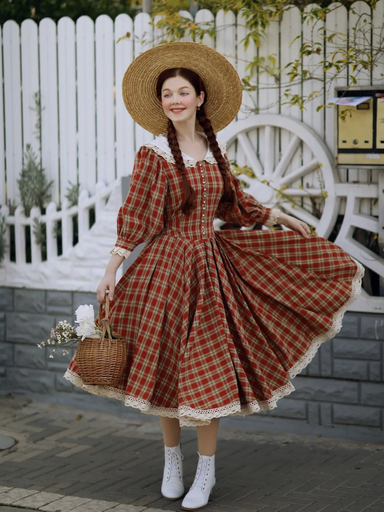 Victorian Tartan Doll Dress