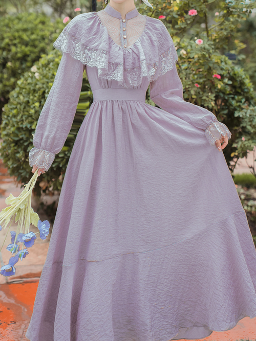 Violet Edwardian Dress