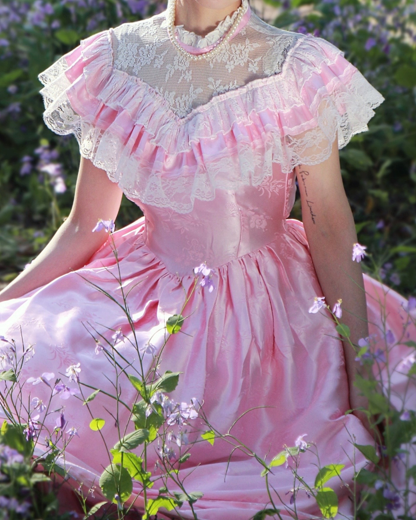 Princess Royal Pink Satin Dress