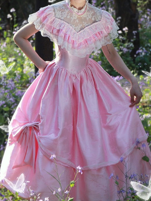 Princess Royal Pink Satin Dress